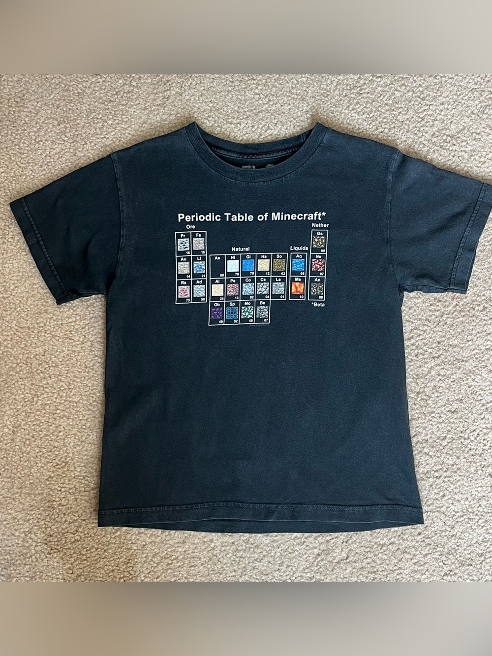 JINX Mojang Minecraft Periodic Table Block Graphic Tee • Youth XL (14-16)